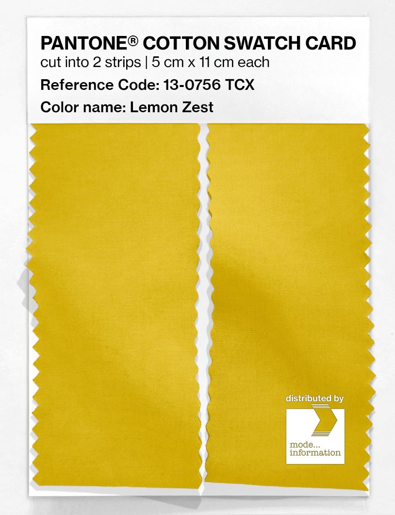 Product image 2 of the product “PANTONE® COTTON SWATCH CARD 13-0756 TCX Lemon Zest ”