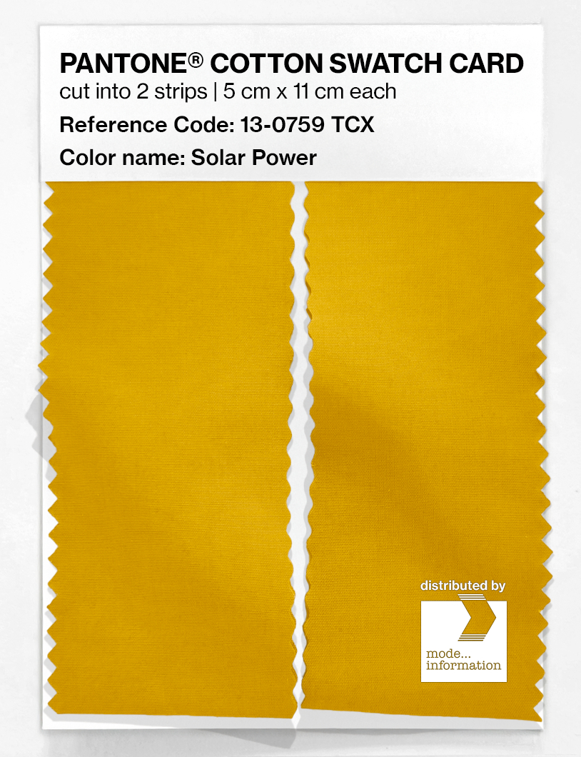 Product image 2 of the product “PANTONE® COTTON SWATCH CARD 13-0759 TCX Solar Power ”
