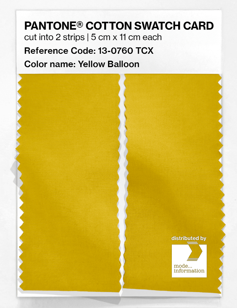 Artikelbild 2 des Artikels “PANTONE® COTTON SWATCH CARD 13-0760 TCX Yellow Balloon “