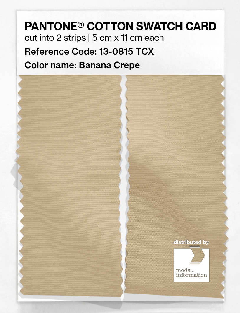 Product image 2 of the product “PANTONE® COTTON SWATCH CARD 13-0815 TCX Banana Crepe ”