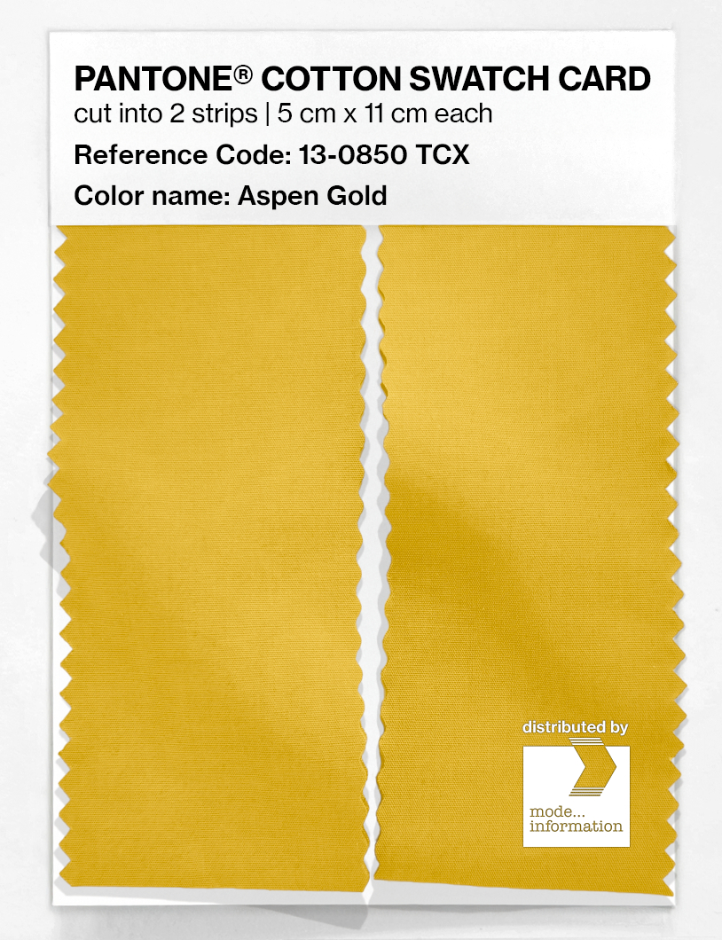 Artikelbild 2 des Artikels “PANTONE® COTTON SWATCH CARD 13-0850 TCX Aspen Gold “