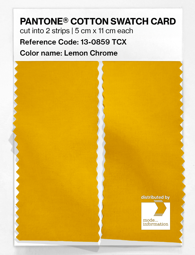 Product image 2 of the product “PANTONE® COTTON SWATCH CARD 13-0859 TCX Lemon Chrome ”