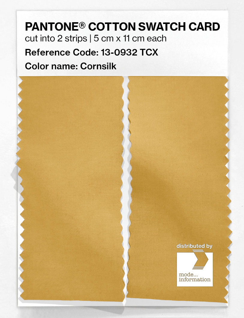 Product image 2 of the product “PANTONE® COTTON SWATCH CARD 13-0932 TCX Cornsilk ”