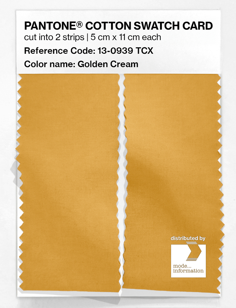 Product image 2 of the product “PANTONE® COTTON SWATCH CARD 13-0939 TCX Golden Cream ”