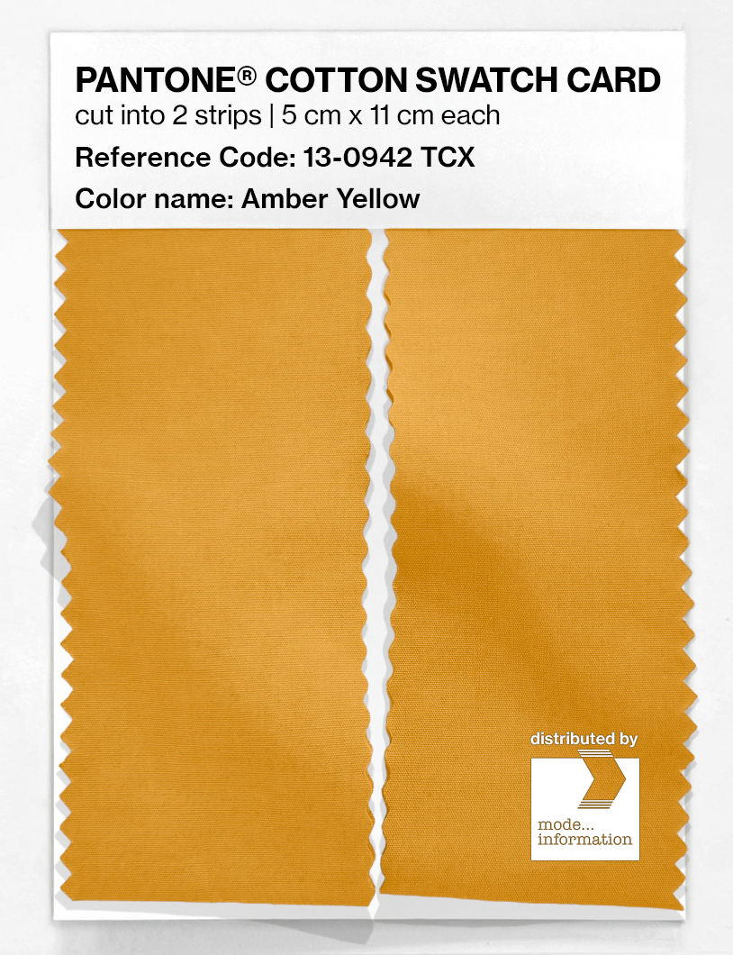 Artikelbild 2 des Artikels “PANTONE® COTTON SWATCH CARD 13-0942 TCX Amber Yellow “
