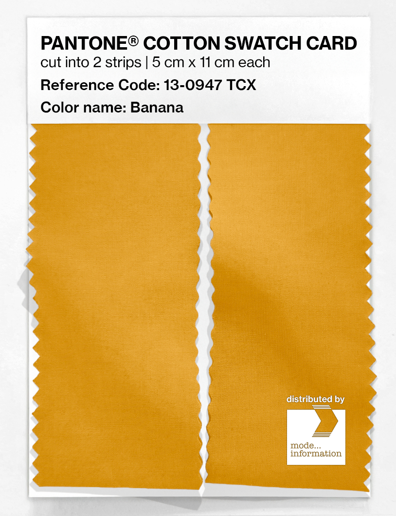 Product image 2 of the product “PANTONE® COTTON SWATCH CARD 13-0947 TCX Banana ”