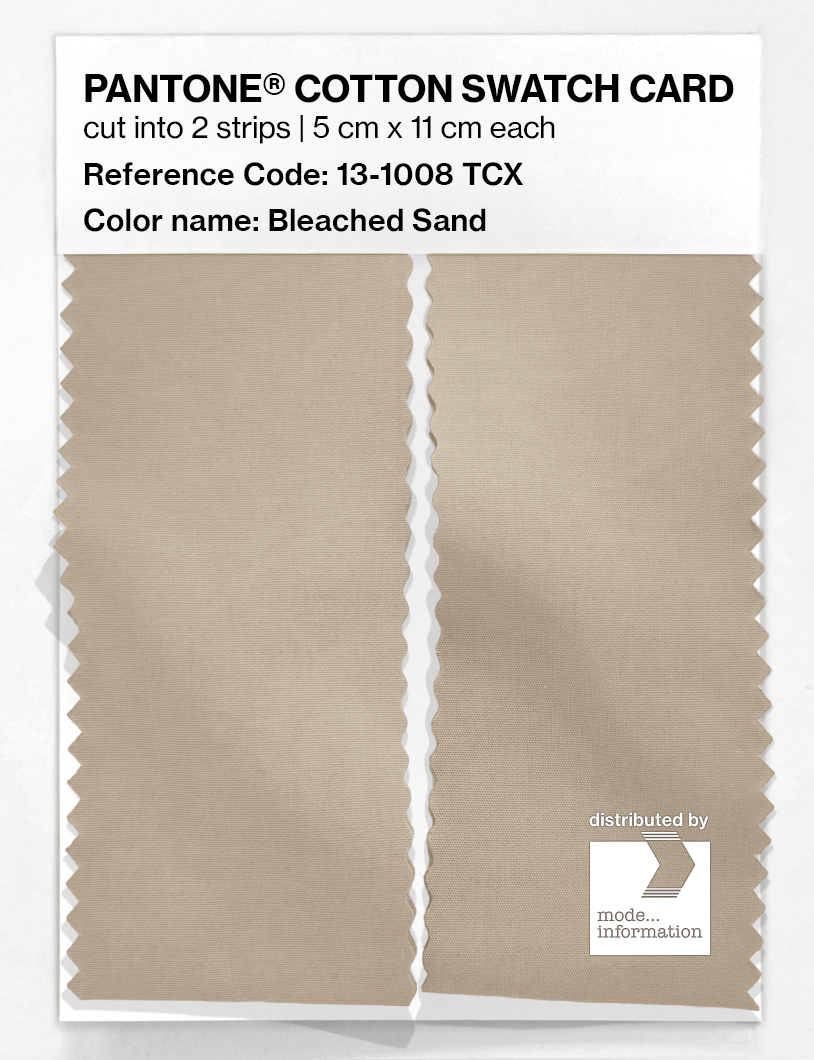 Product image 2 of the product “PANTONE® COTTON SWATCH CARD 13-1008 TCX Bleached Sand ”