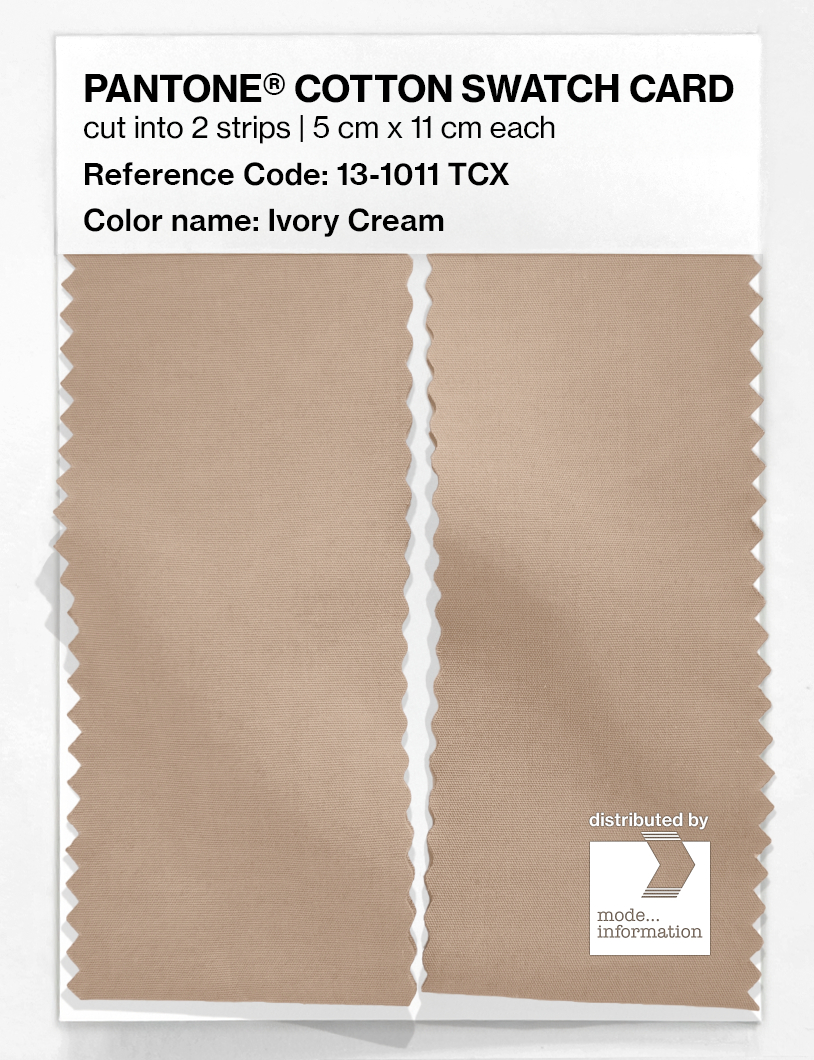 Artikelbild 2 des Artikels “PANTONE® COTTON SWATCH CARD 13-1011 TCX Ivory Cream “