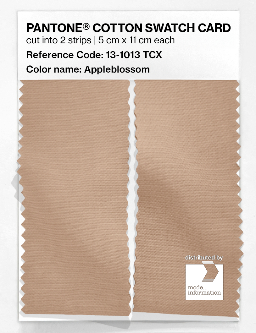 Product image 2 of the product “PANTONE® COTTON SWATCH CARD 13-1013 TCX Appleblossom ”