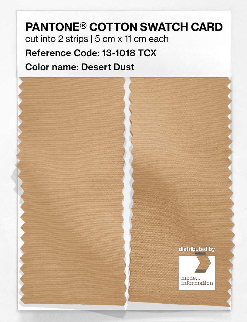 Product image 2 of the product “PANTONE® COTTON SWATCH CARD 13-1018 TCX Desert Dust ”