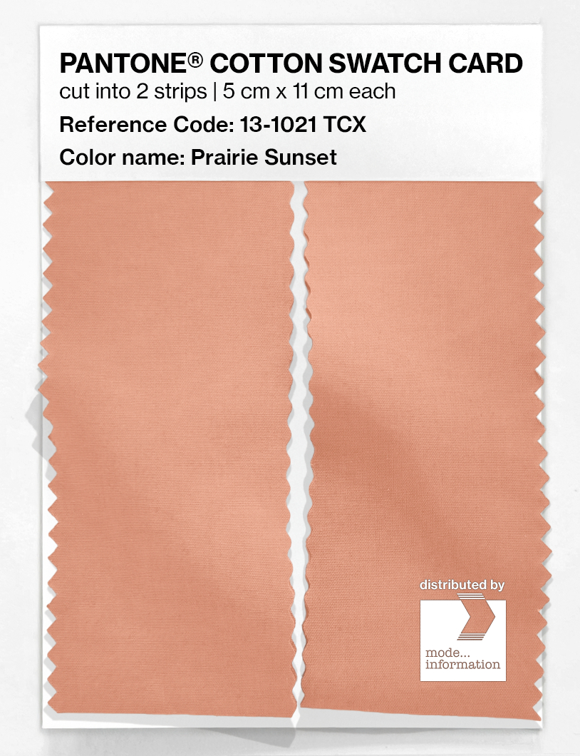 Artikelbild 2 des Artikels “PANTONE® COTTON SWATCH CARD 13-1021 TCX Prairie Sunset “