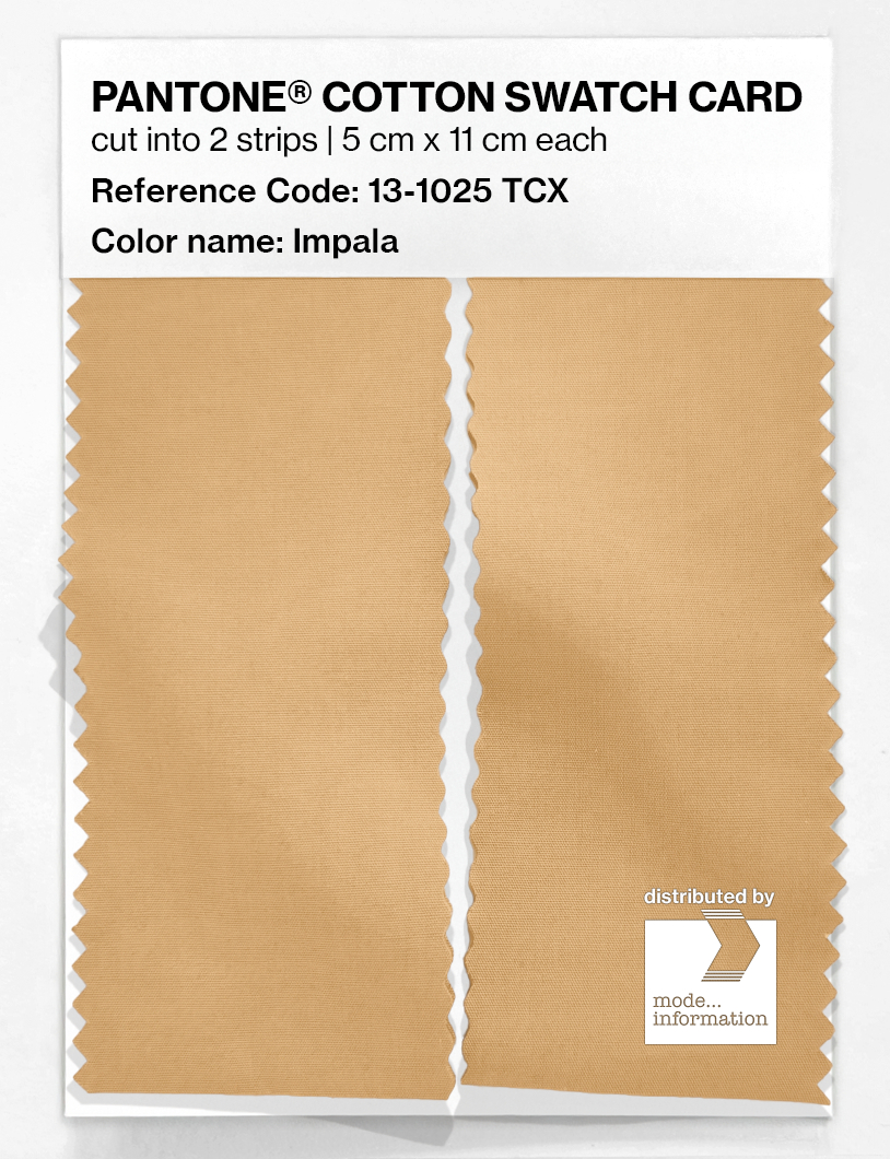Product image 2 of the product “PANTONE® COTTON SWATCH CARD 13-1025 TCX Impala ”