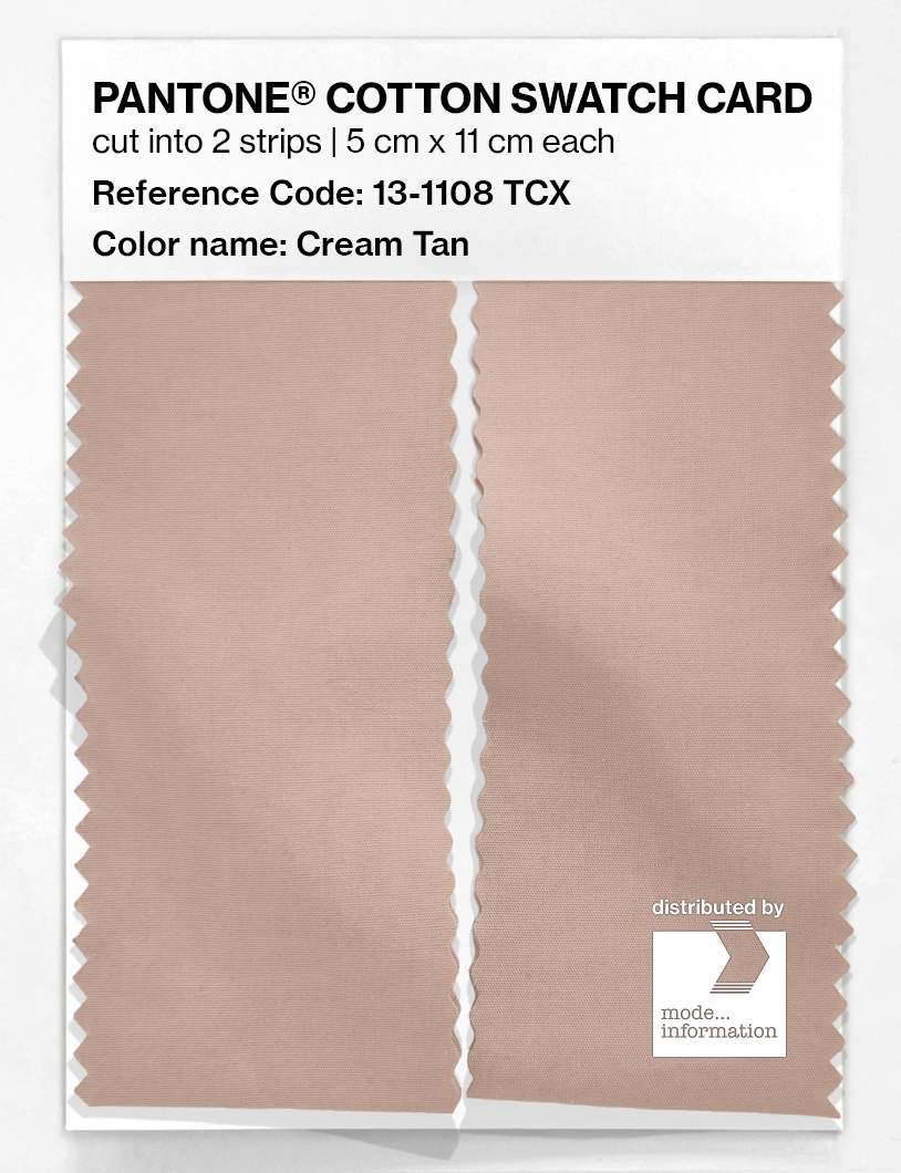 Product image 2 of the product “PANTONE® COTTON SWATCH CARD 13-1108 TCX Cream Tan ”