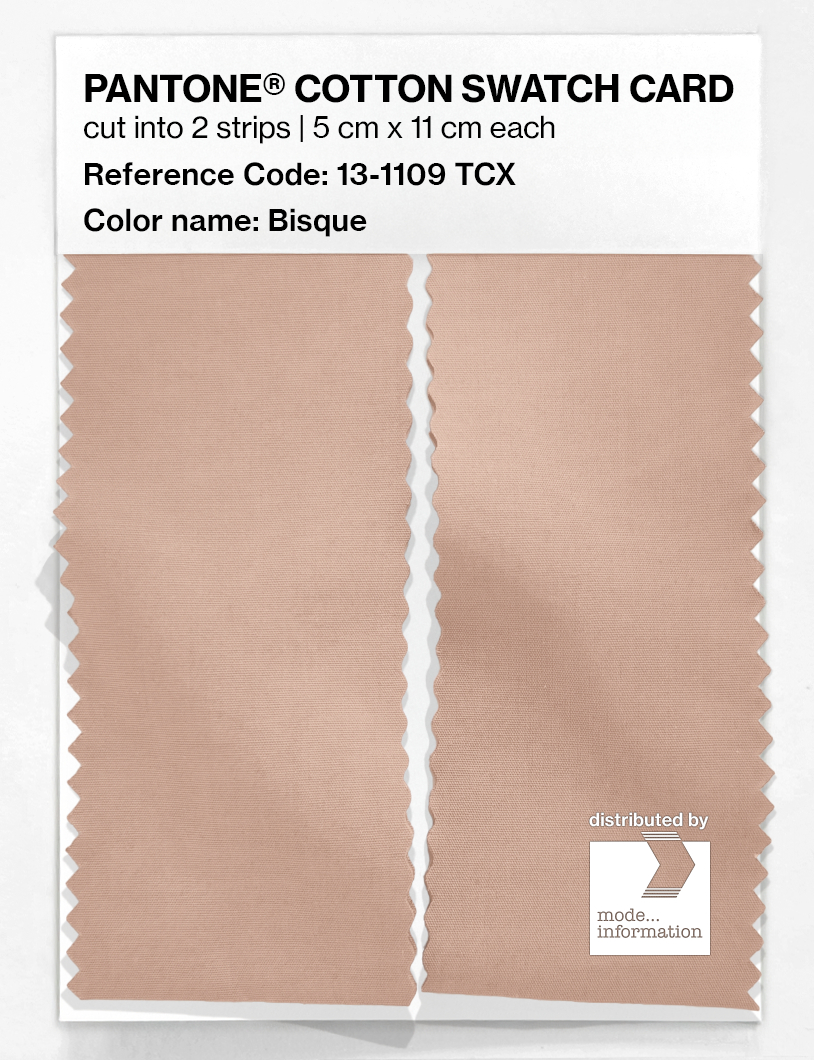 Product image 2 of the product “PANTONE® COTTON SWATCH CARD 13-1109 TCX Bisque ”