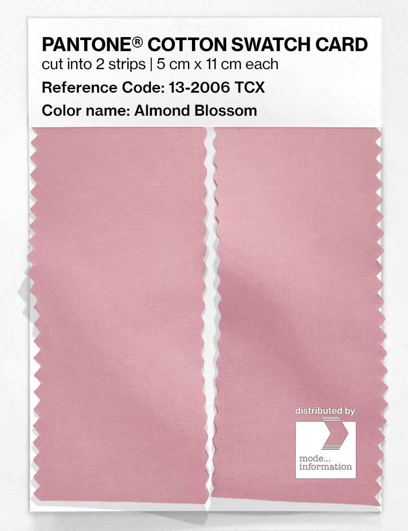 Product image 2 of the product “PANTONE® COTTON SWATCH CARD 13-2006 TCX Almond Blossom ”
