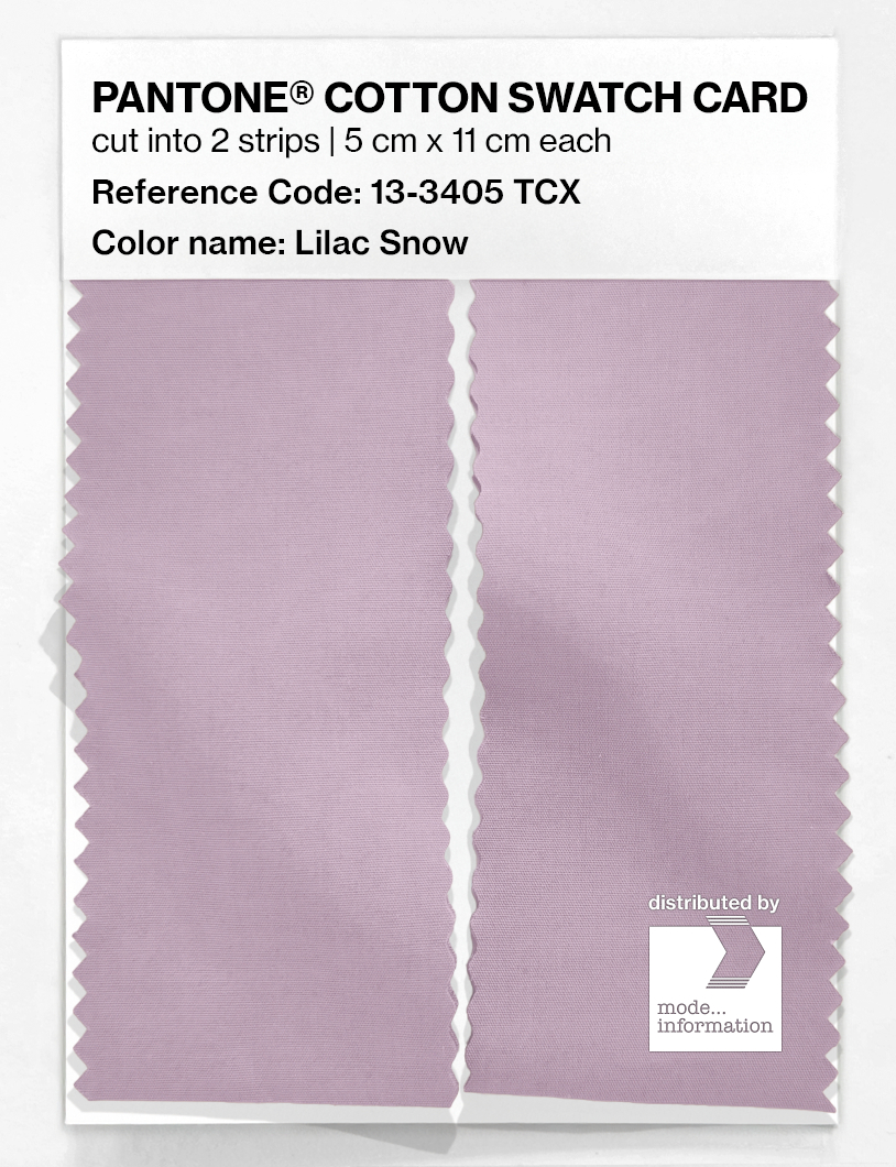 Product image 2 of the product “PANTONE® COTTON SWATCH CARD 13-3405 TCX Lilac Snow ”