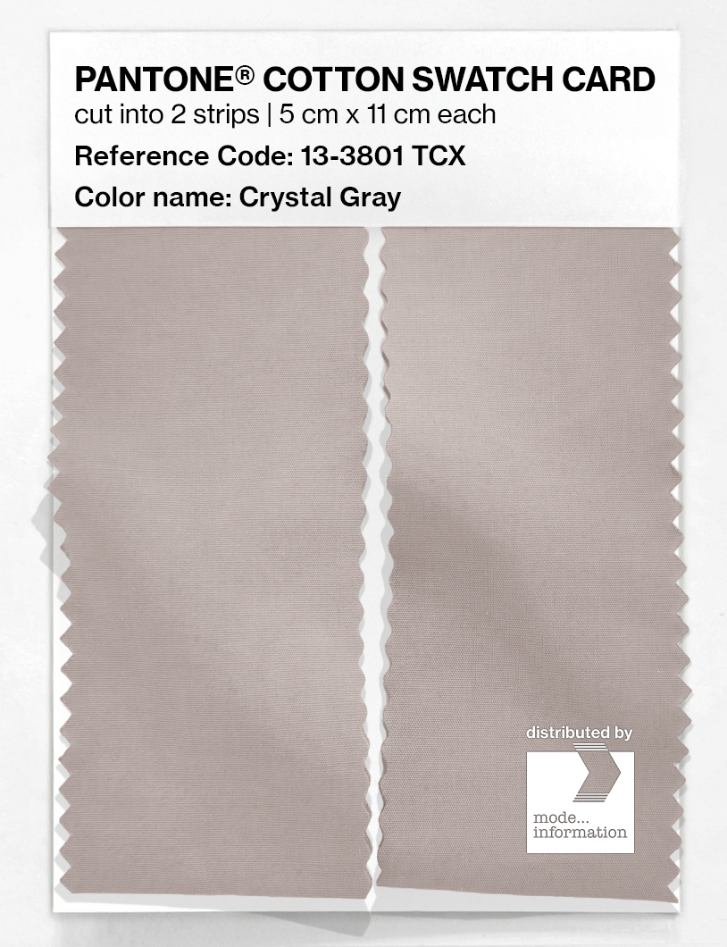 Product image 2 of the product “PANTONE® COTTON SWATCH CARD 13-3801 TCX Crystal Gray ”