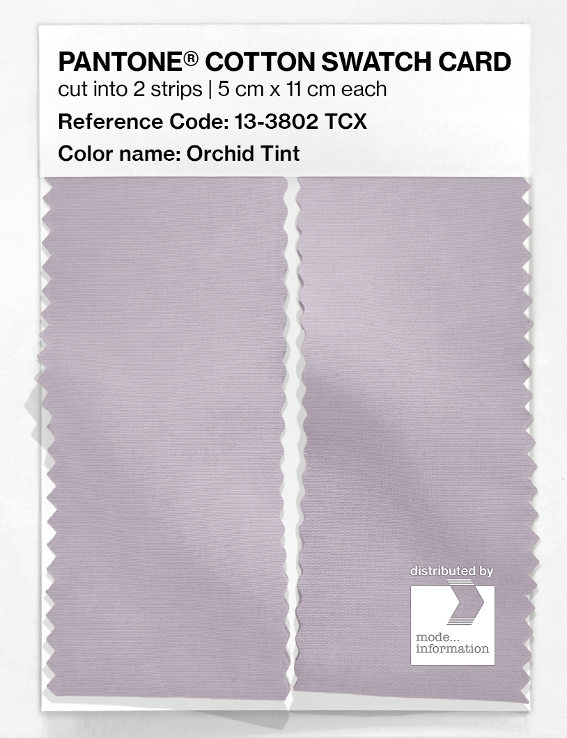 Product image 2 of the product “PANTONE® COTTON SWATCH CARD 13-3802 TCX Orchid Tint ”