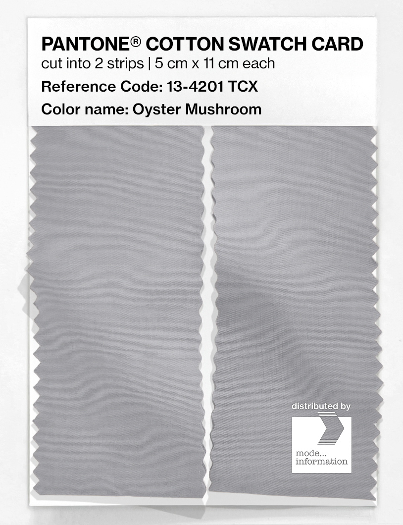 Product image 2 of the product “PANTONE® COTTON SWATCH CARD 13-4201 TCX Oyster Mushroom ”