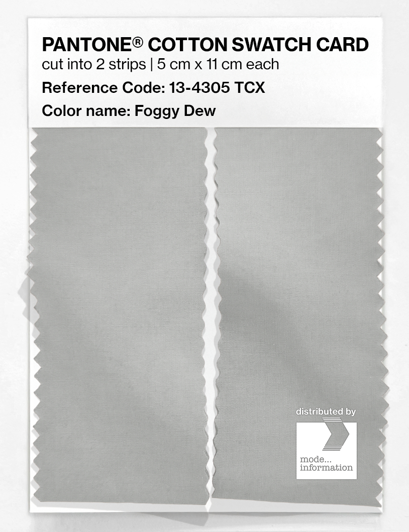 Product image 2 of the product “PANTONE® COTTON SWATCH CARD 13-4305 TCX Foggy Dew ”