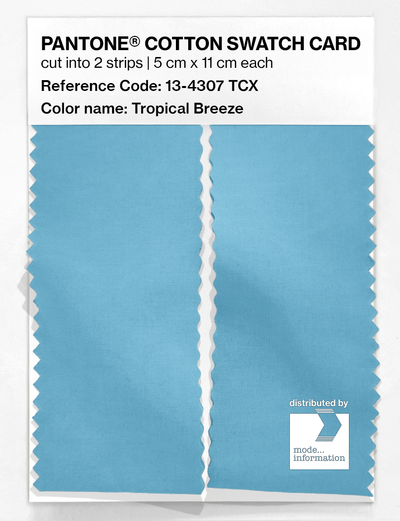 Product image 2 of the product “PANTONE® COTTON SWATCH CARD 13-4307 TCX Tropical Breeze ”