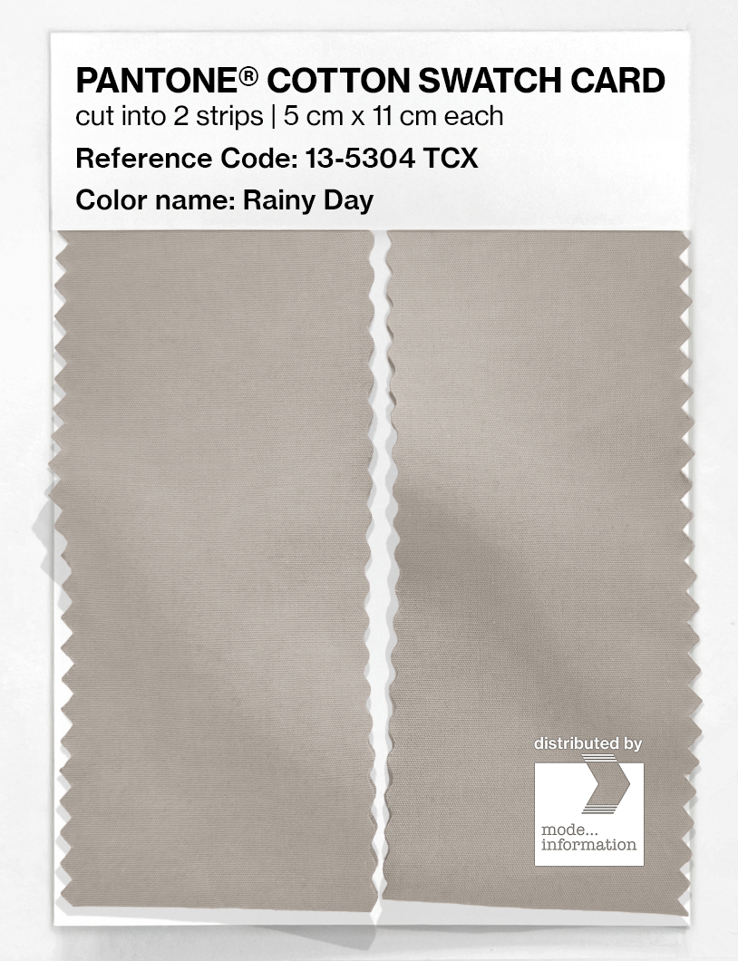 Product image 2 of the product “PANTONE® COTTON SWATCH CARD 13-5304 TCX Rainy Day ”