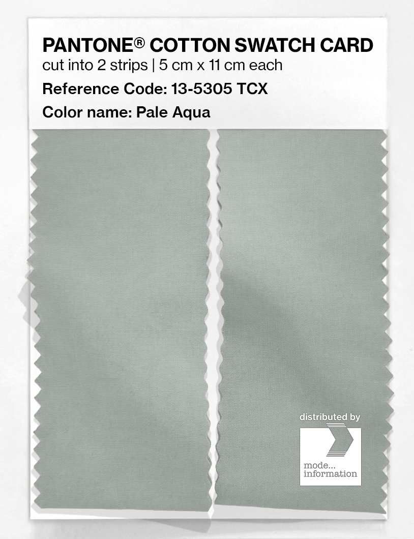 Product image 2 of the product “PANTONE® COTTON SWATCH CARD 13-5305 TCX Pale Aqua ”