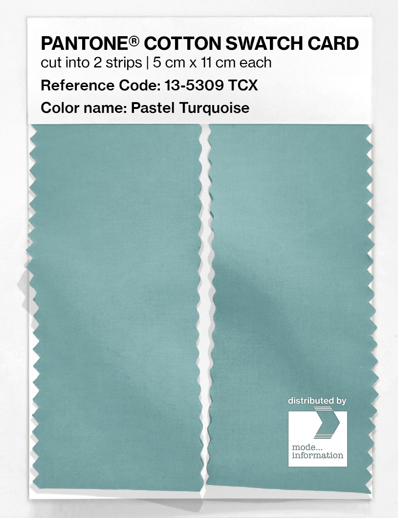 Product image 2 of the product “PANTONE® COTTON SWATCH CARD 13-5309 TCX Pastel Turquoise ”