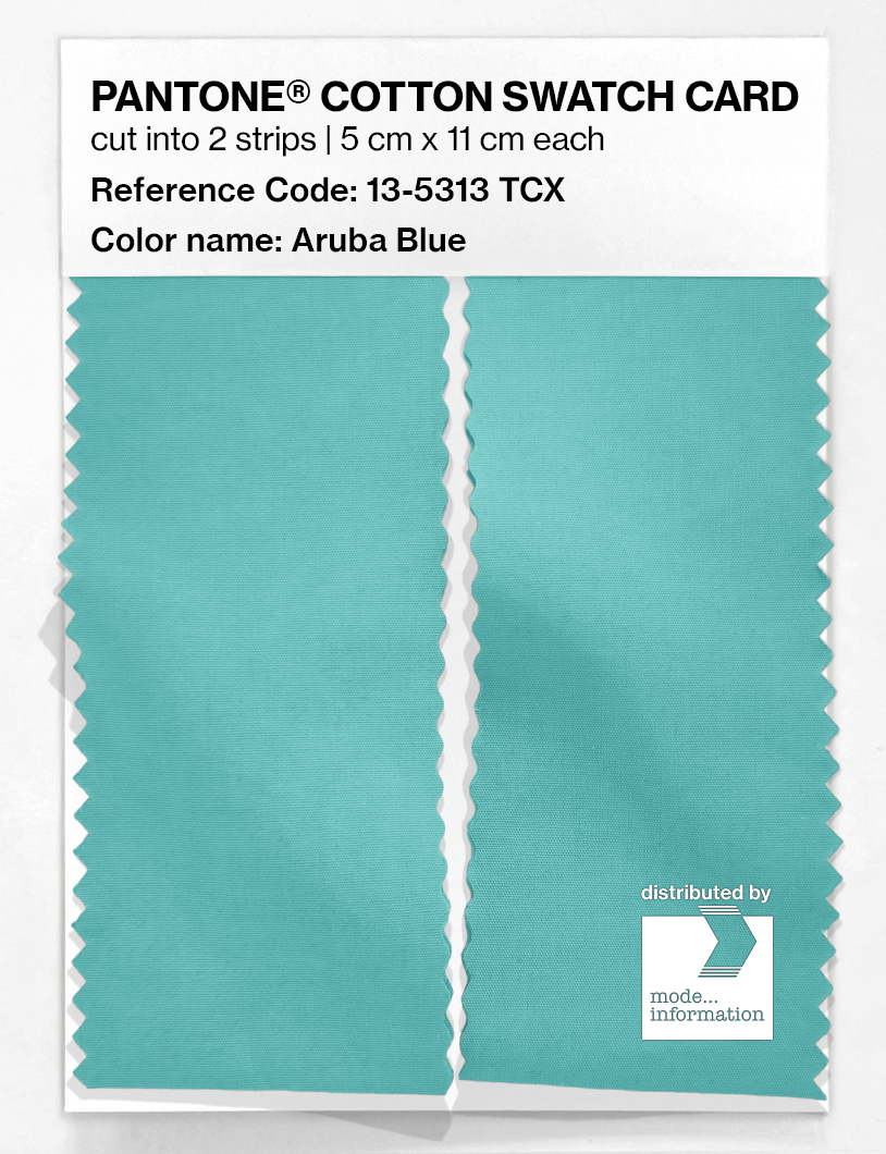 Artikelbild 2 des Artikels “PANTONE® COTTON SWATCH CARD 13-5313 TCX Aruba Blue “