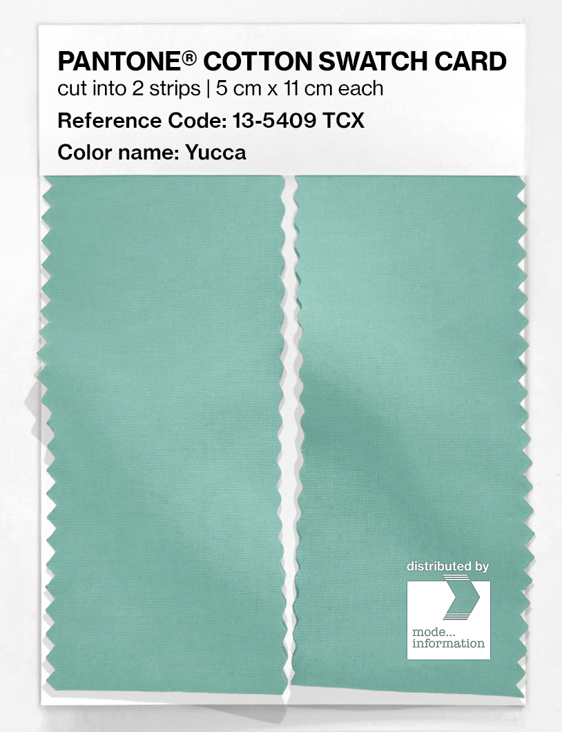 Product image 2 of the product “PANTONE® COTTON SWATCH CARD 13-5409 TCX Yucca ”