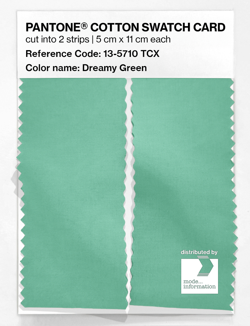 Artikelbild 2 des Artikels “PANTONE® COTTON SWATCH CARD 13-5710 TCX Dreamy Green “