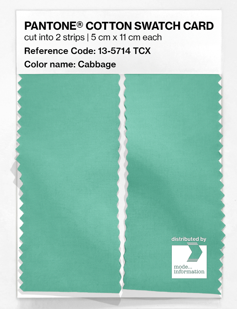 Product image 2 of the product “PANTONE® COTTON SWATCH CARD 13-5714 TCX Cabbage ”