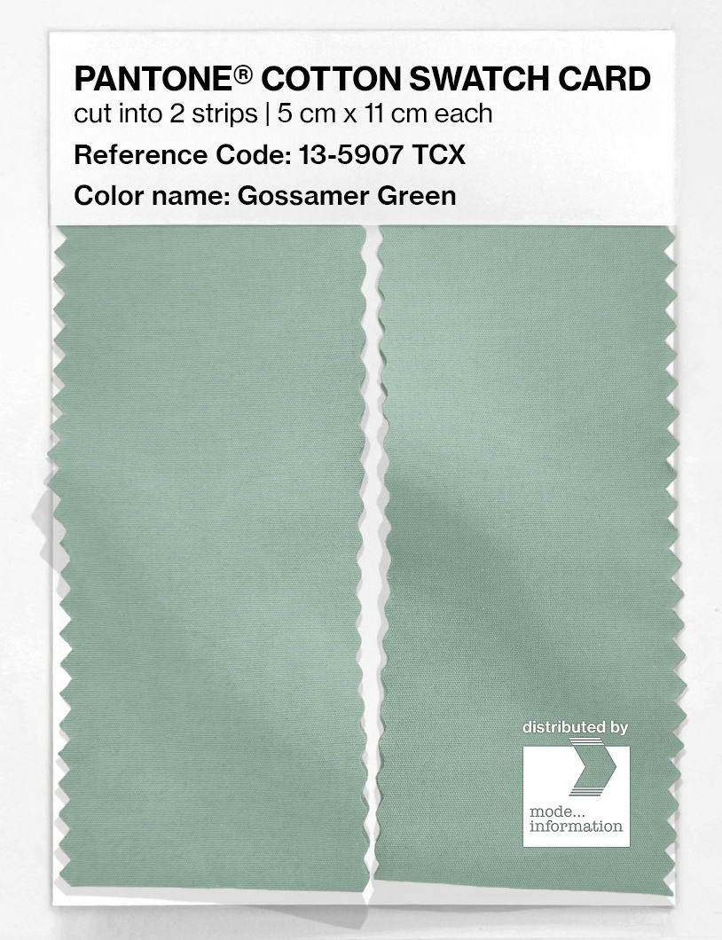 Product image 2 of the product “PANTONE® COTTON SWATCH CARD 13-5907 TCX Gossamer Green ”