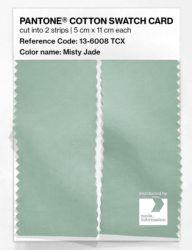 Product image 2 of the product “PANTONE® COTTON SWATCH CARD 13-6008 TCX Misty Jade ”