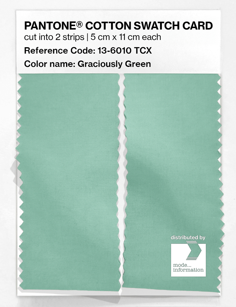 Artikelbild 2 des Artikels “PANTONE® COTTON SWATCH CARD 13-6010 TCX Graciously Green “