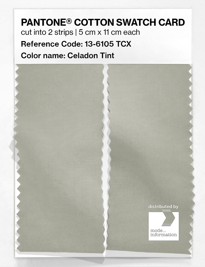 Product image 2 of the product “PANTONE® COTTON SWATCH CARD 13-6105 TCX Celadon Tint ”
