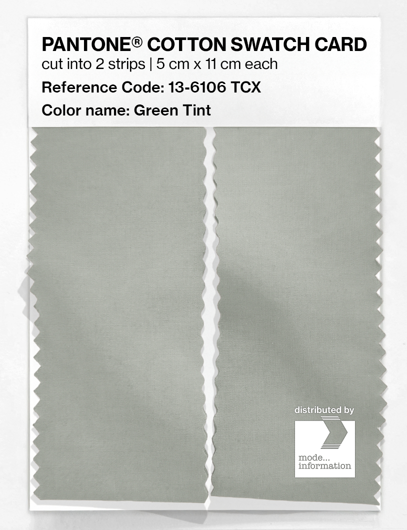 Product image 2 of the product “PANTONE® COTTON SWATCH CARD 13-6106 TCX Green Tint ”