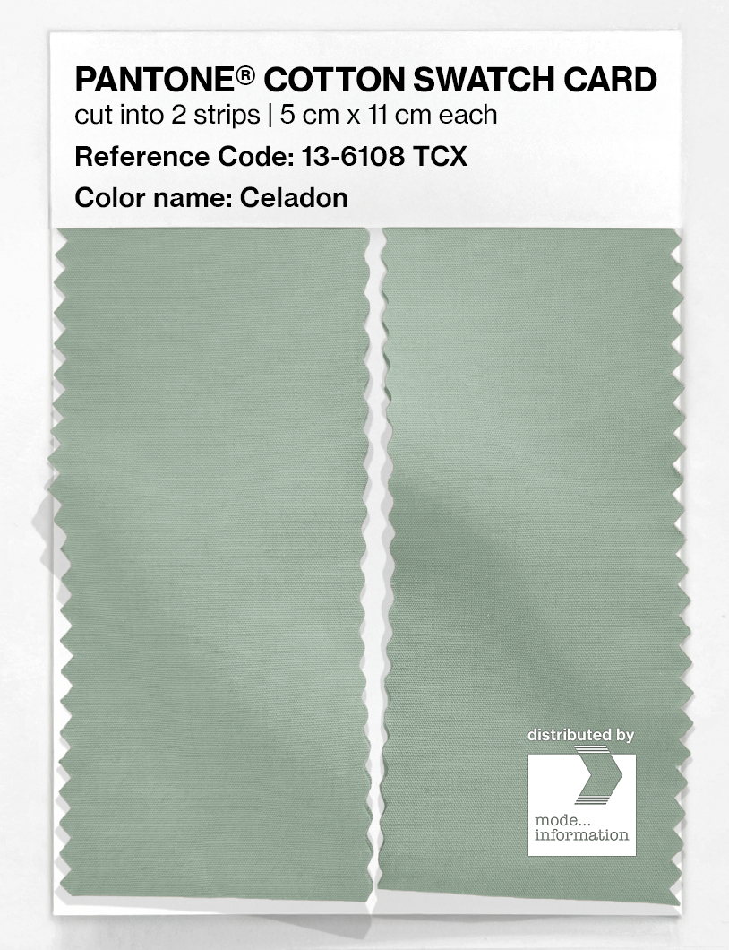 Artikelbild 2 des Artikels “PANTONE® COTTON SWATCH CARD 13-6108 TCX Celadon “