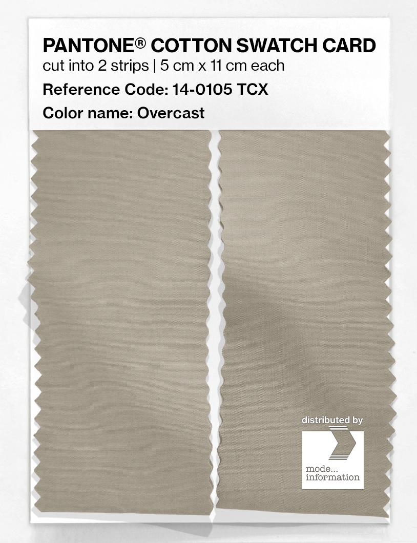 Product image 2 of the product “PANTONE® COTTON SWATCH CARD 14-0105 TCX Overcast ”