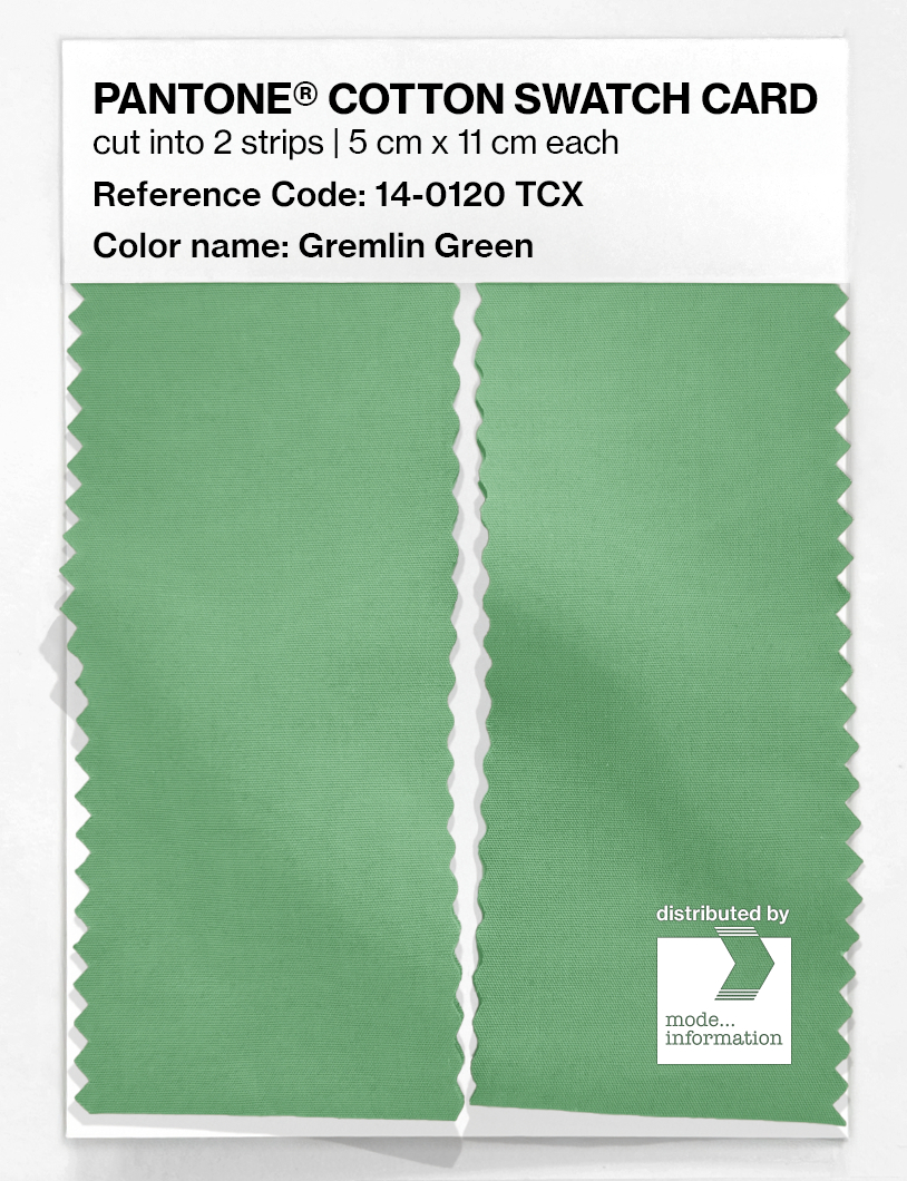 Artikelbild 2 des Artikels “PANTONE® COTTON SWATCH CARD 14-0120 TCX Gremlin Green “