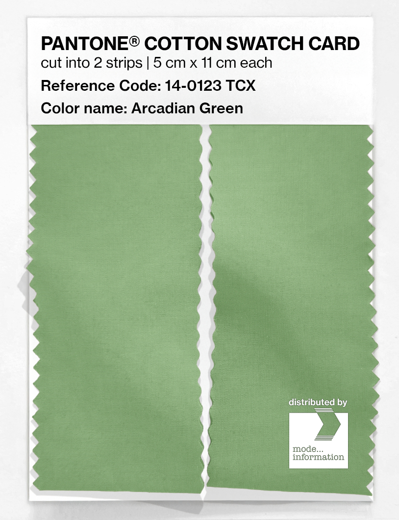 Artikelbild 2 des Artikels “PANTONE® COTTON SWATCH CARD 14-0123 TCX Arcadian Green “