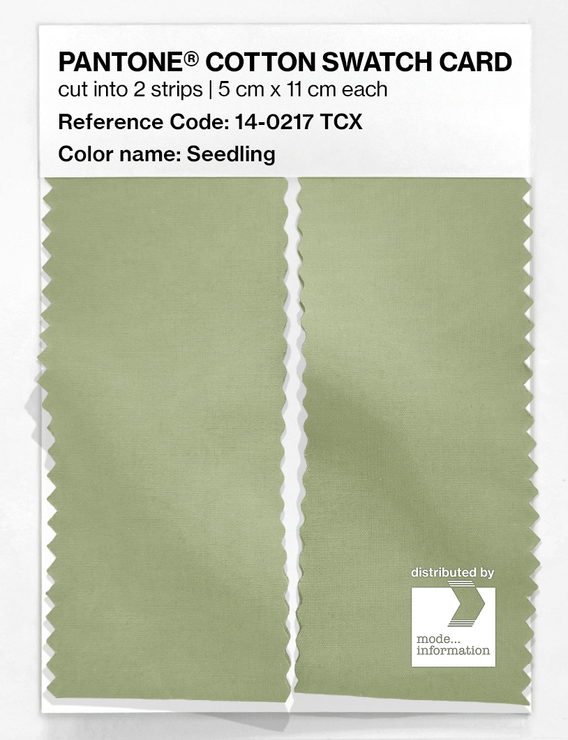 Product image 2 of the product “PANTONE® COTTON SWATCH CARD 14-0217 TCX Seedling ”
