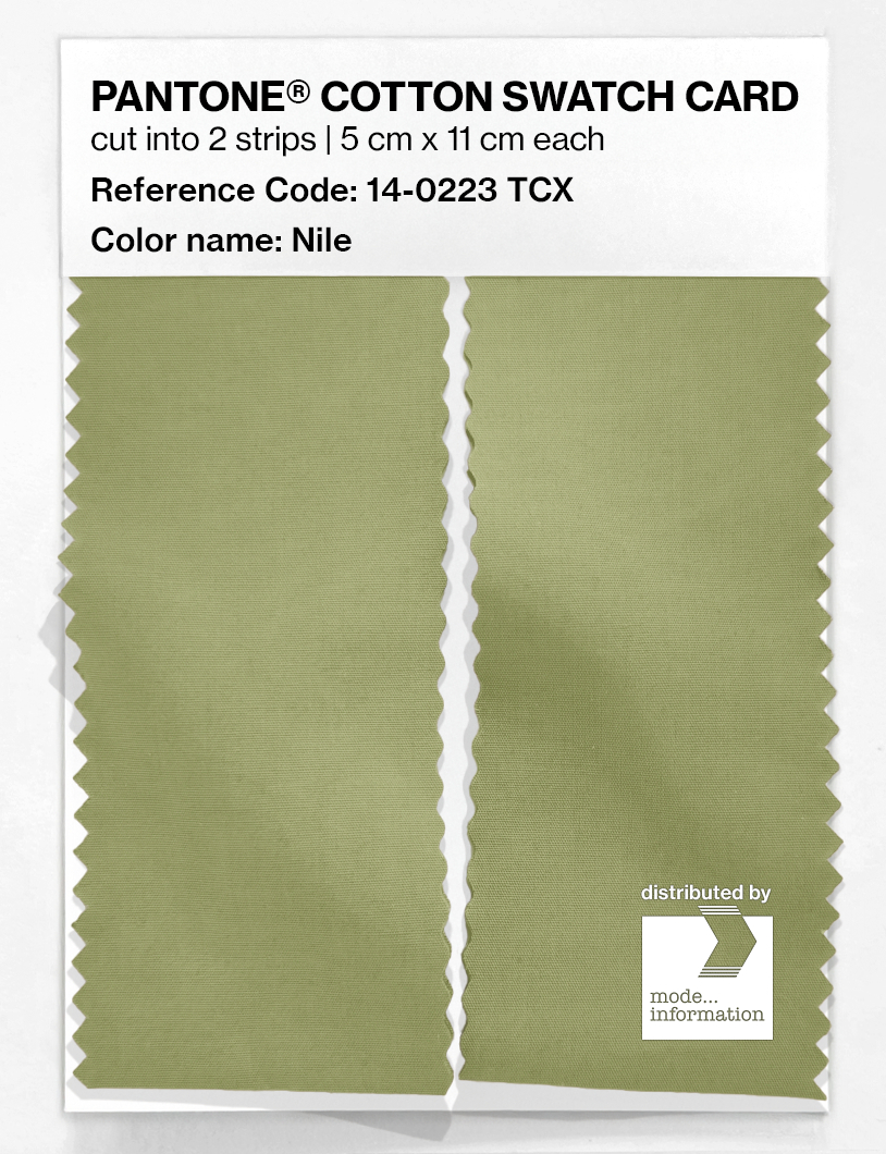 Product image 2 of the product “PANTONE® COTTON SWATCH CARD 14-0223 TCX Nile ”