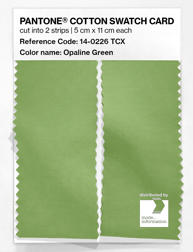 Product image 2 of the product “PANTONE® COTTON SWATCH CARD 14-0226 TCX Opaline Green ”