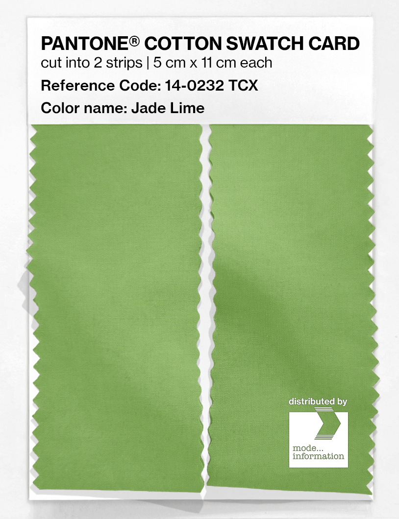 Product image 2 of the product “PANTONE® COTTON SWATCH CARD 14-0232 TCX Jade Lime ”