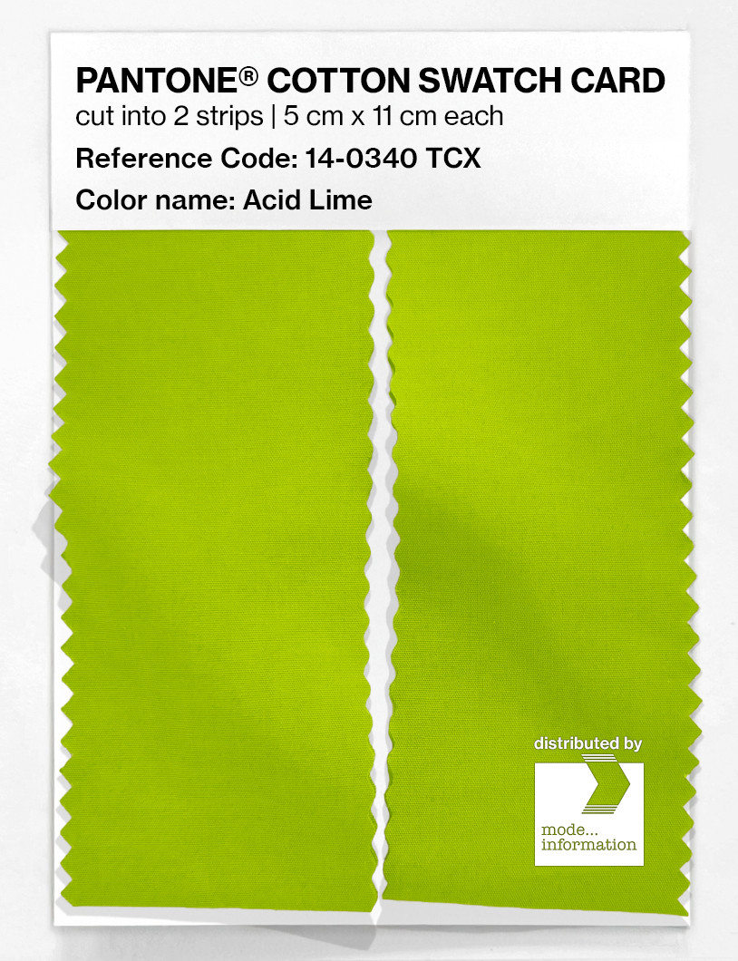 Product image 2 of the product “PANTONE® COTTON SWATCH CARD 14-0340 TCX Acid Lime ”