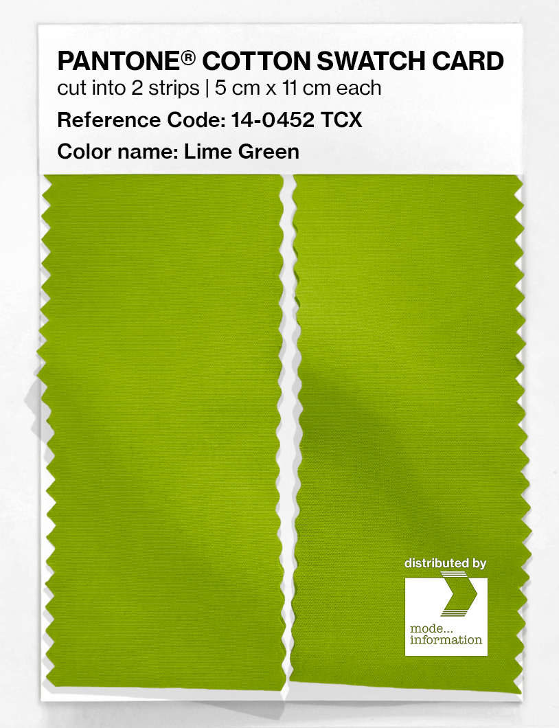 Artikelbild 2 des Artikels “PANTONE® COTTON SWATCH CARD 14-0452 TCX Lime Green “