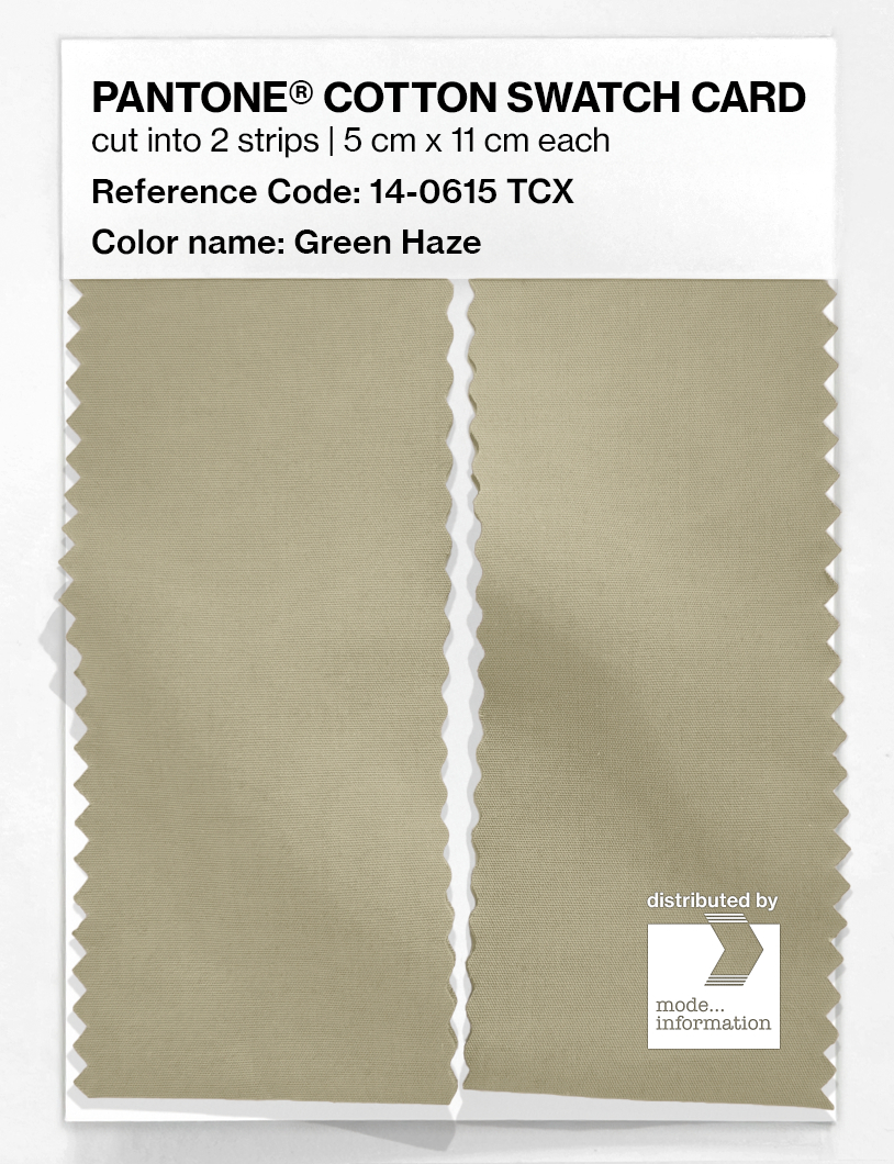 Product image 2 of the product “PANTONE® COTTON SWATCH CARD 14-0615 TCX Green Haze ”