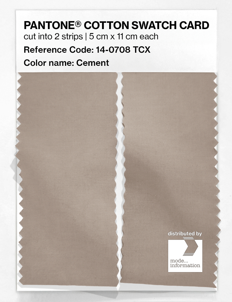 Product image 2 of the product “PANTONE® COTTON SWATCH CARD 14-0708 TCX Cement ”