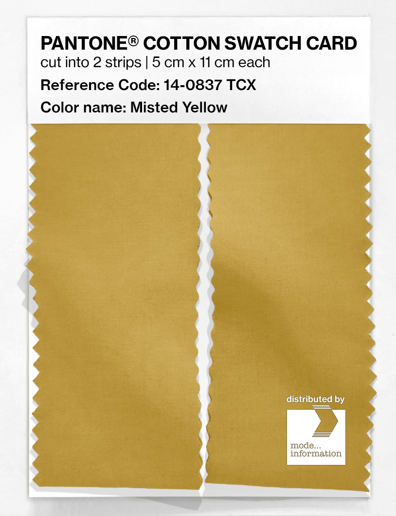 Artikelbild 2 des Artikels “PANTONE® COTTON SWATCH CARD 14-0837 TCX Misted Yellow “
